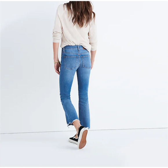 MADEWELL Cali Demi-Boot Jeans Chewed-Hem Edition Exposed Buttons #G0997 - Picture 6 of 15